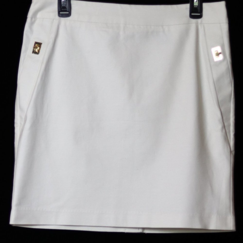 Dalia Collection Off-White & Gold Skirt